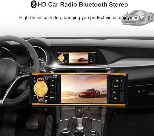 Ηχοσύστημα Αυτοκινήτου 1DIN με Οθόνη HD 4.1, Ραδιόφωνο FM, MP5 Player, Bluetooth με Θύρα USB, SD & AUX