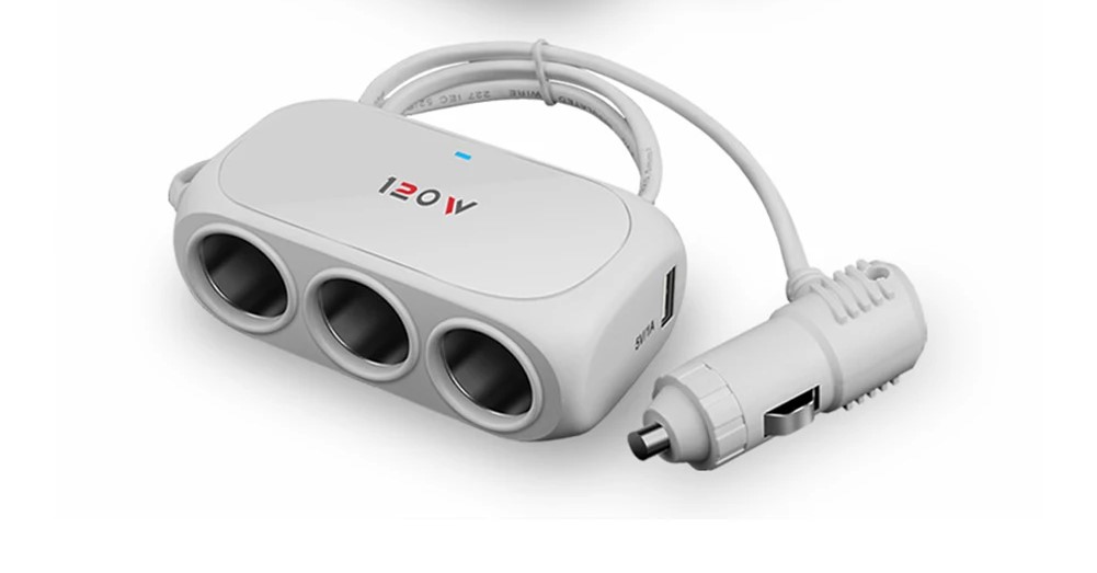 120W Προσαρμογέας φορτιστή αυτοκινήτου 12V 24V 3 Υποδοχή Αναπτήρα Splitter ΣΕ ΑΣΠΡΟ