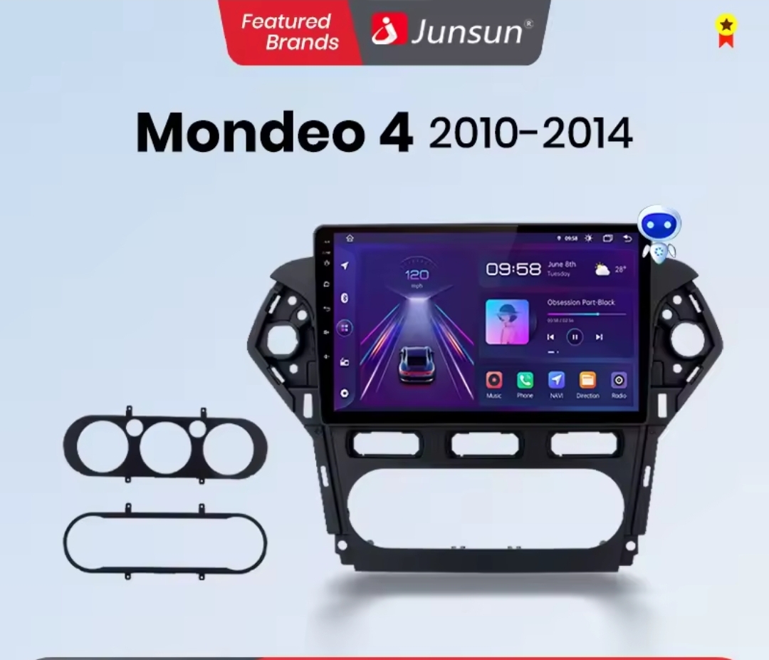 Junsun V1 PLUS Ford Mondeo 2010-2014 – Wireless CarPlay & Android Auto, RDS, BT, DSP, Έξυπνο Σύστημα Αυτοκινήτου