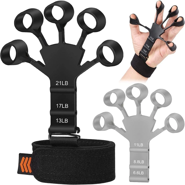 Finger Gripper Guitar Finger Exerciser 6 Resistant Strength Trainer Recovery Physical Equipment Hand Strengthener for Patients