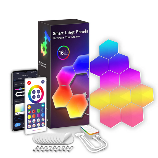 Tuya Smart RGB LED Πίνακες φωτιστικών τοίχου Rhythm Sync