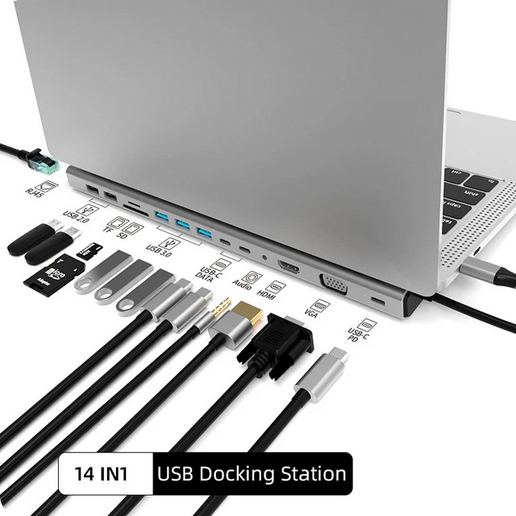 USB C Laptop Docking Station HUB To HDMI-compatible USB 3.0 Hub Adapter Type C HUB for MacBook Pro Lenovo ThinkPad HP Dell XPS
